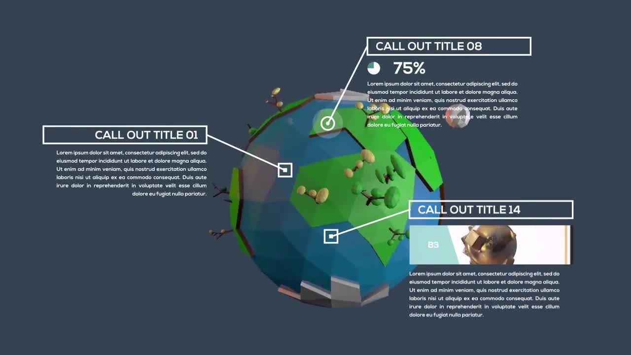 16个动态动画文字标题注释介绍素材库精选AE模板