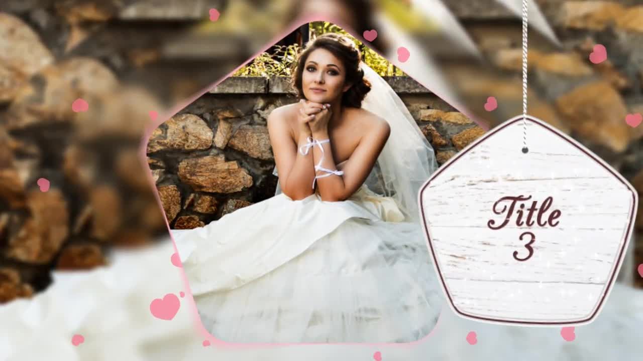 心形粒子电影效果婚礼幻灯片素材库精选AE模板