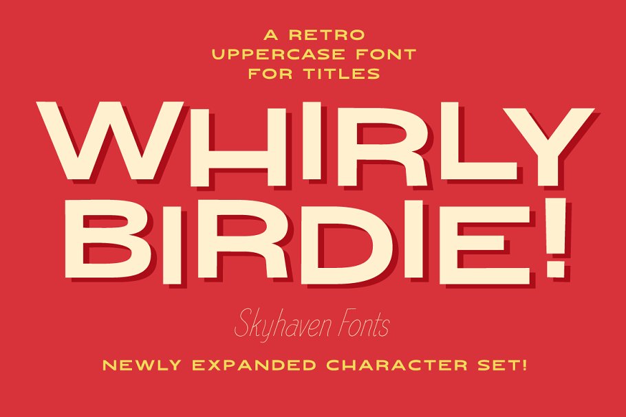 Whirly Birdie Font素材之家精选英文字体