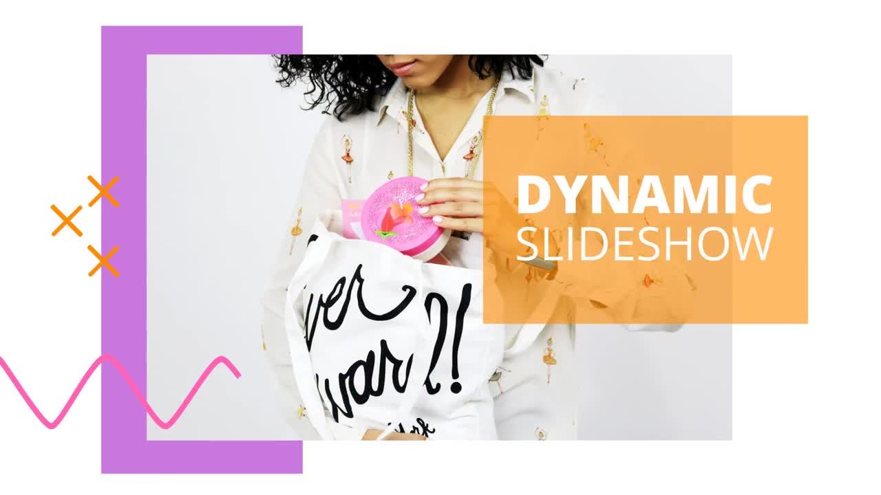 创意形状元素和动态和毛刺动画效果幻灯片素材库精选AE模板