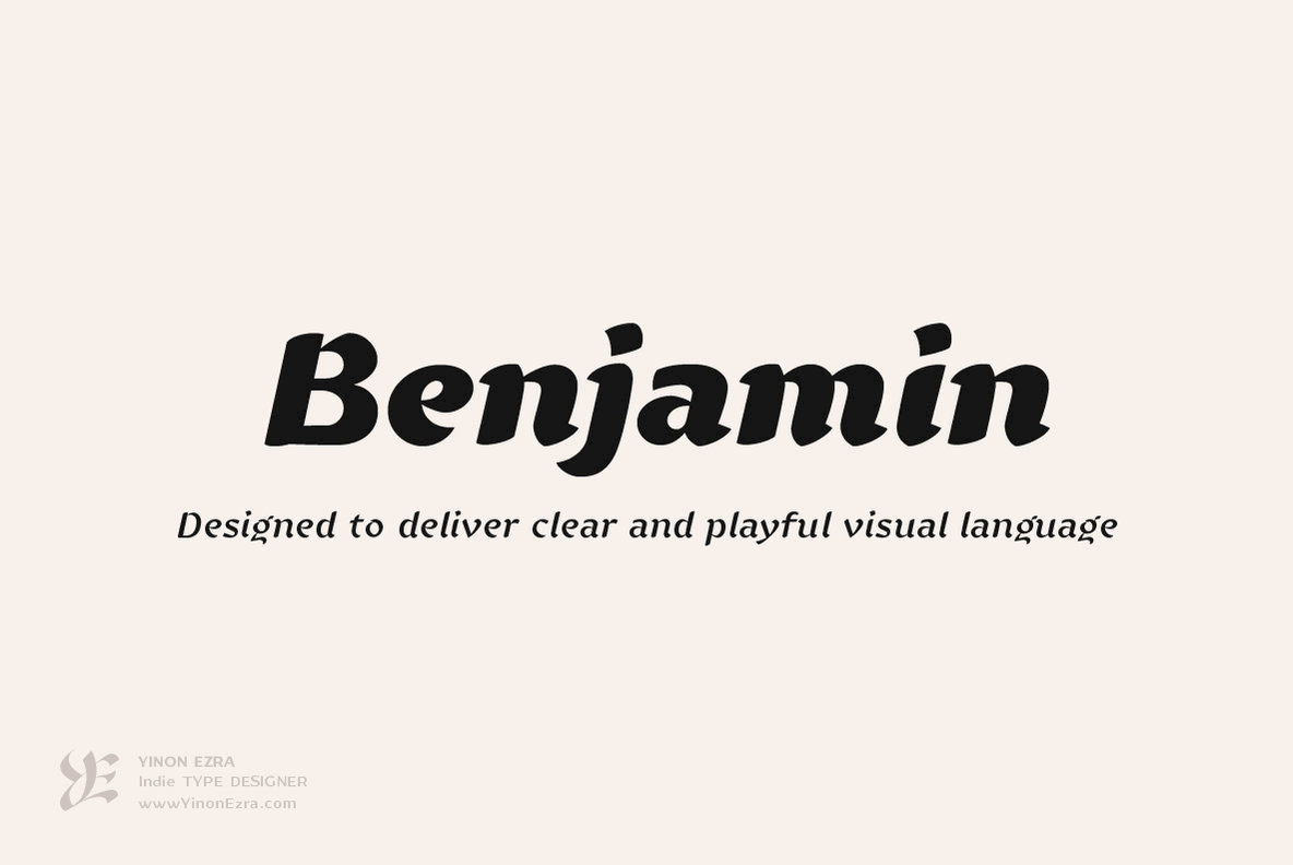 YE Benjamin Font Family素材之家精选英文字体