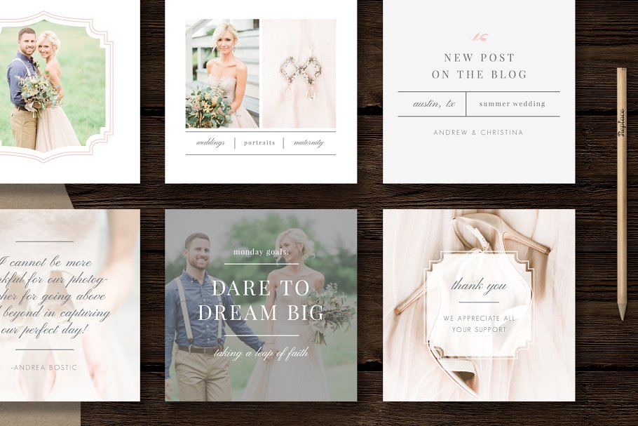 社交平台 Instagram 插图配图设计模板素材库精选 Social Media Templates – Instagram插图(1)