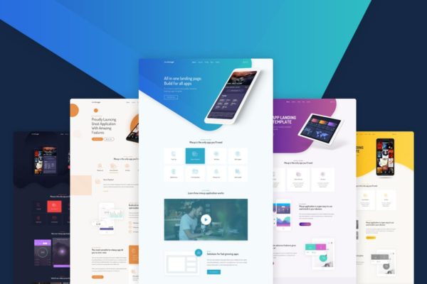 APP应用程序着陆页设计HTML模板素材库精选 Mixup – App Landing Page HTML Template