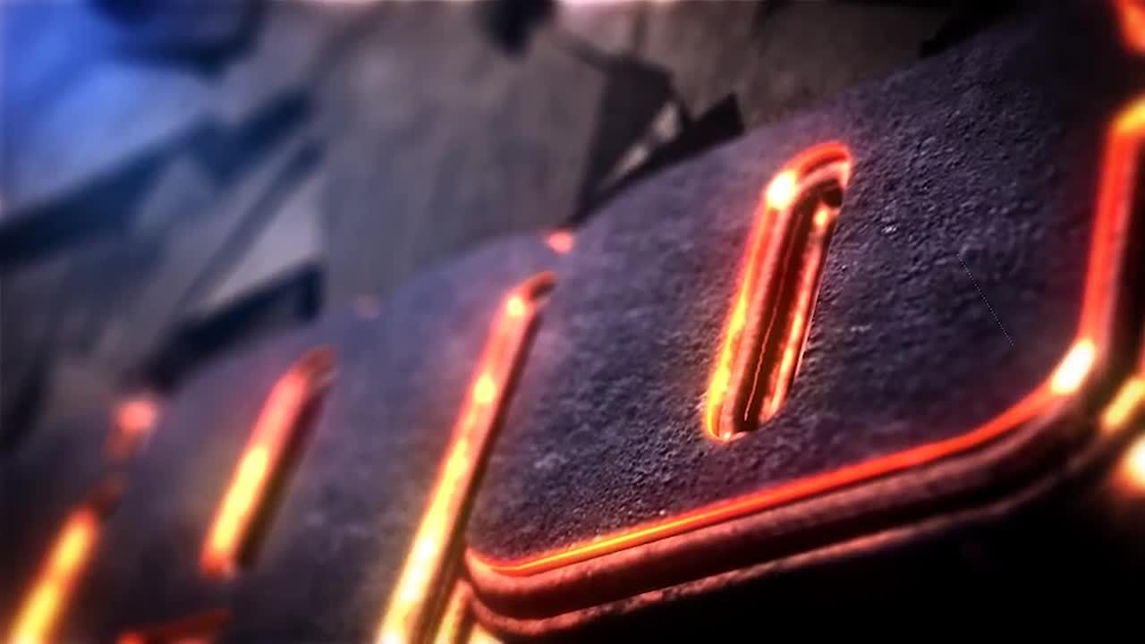 动态3D黑暗金属光泽logo片头展示素材库精选AE模板