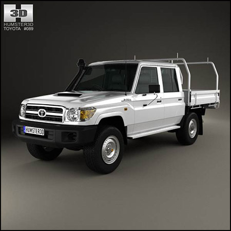 丰田陆地巡洋舰 (J70) 双驾驶室皮卡 2012 素材之家精选3D模型