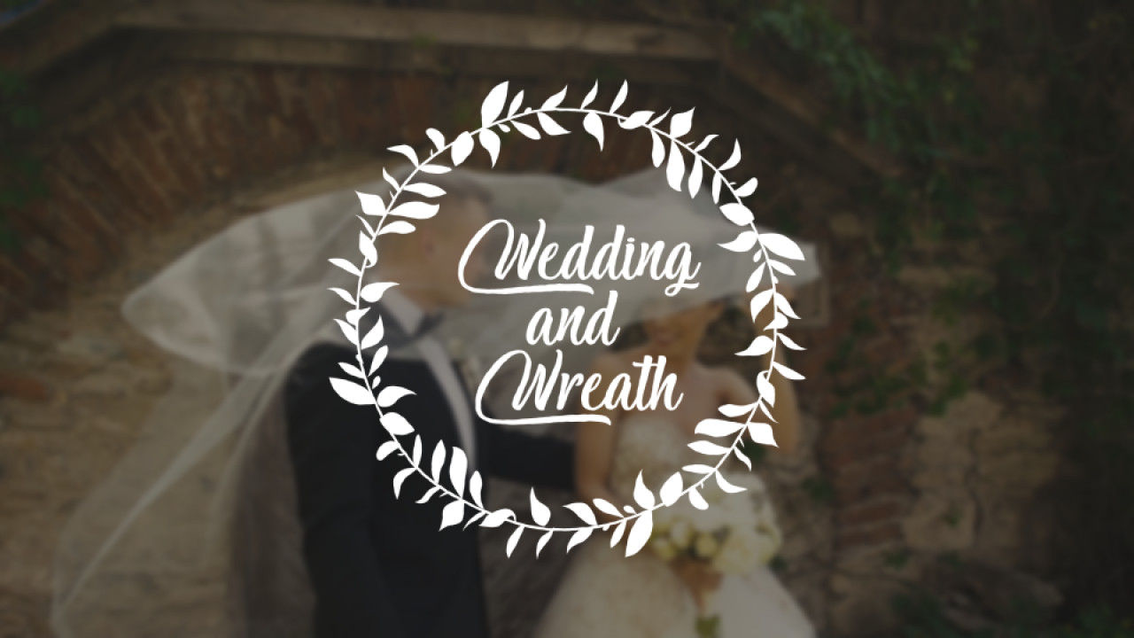 浪漫婚礼花圈标题素材库精选AE模板