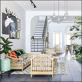 私人别墅住宅室内装饰场景素材之家精选3D模型