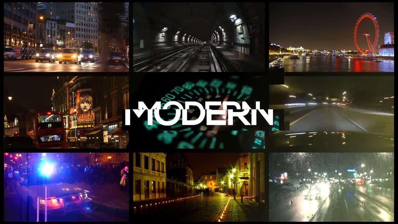 城市毛刺开启器照片素材库精选AE模板