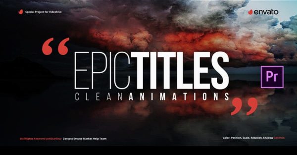 动态字幕特效素材库精选PR模板 Epic Titles for Premiere