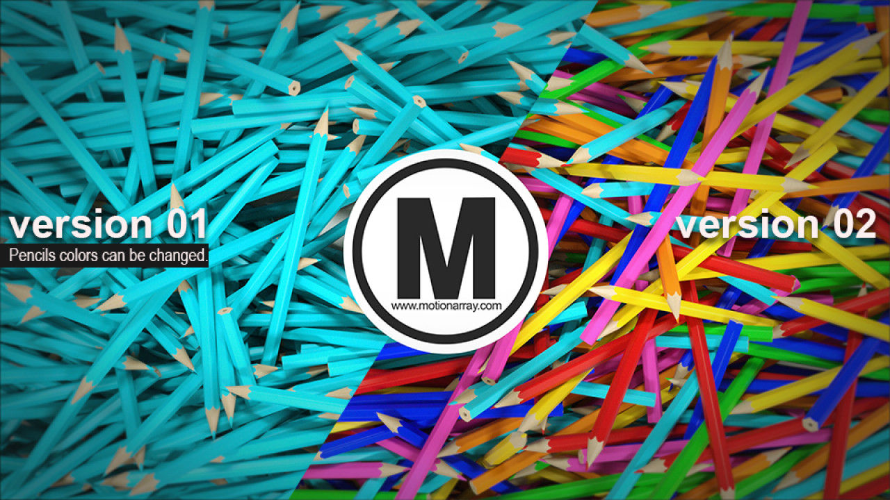 3D动态彩色画笔logo特效动画素材库精选AE模板