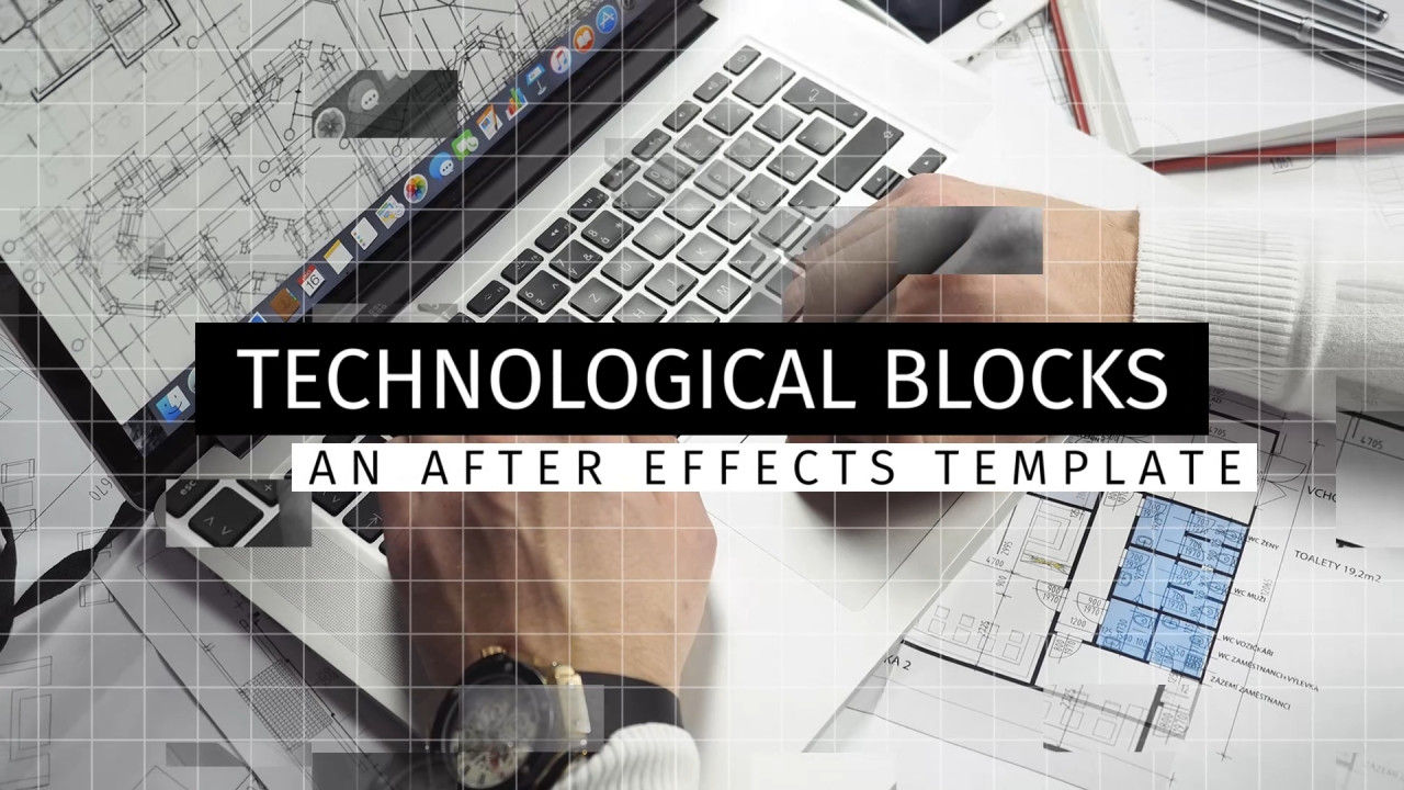 超现代的风格化设计工艺块动画素材库精选AE模板