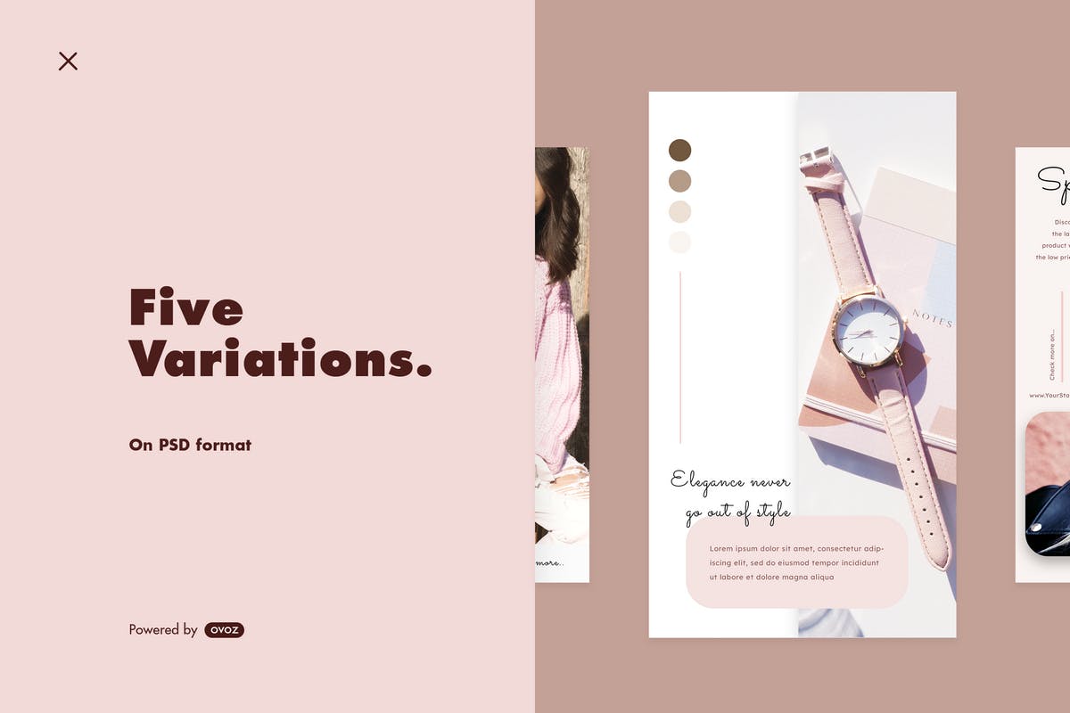 女性高端服装品牌Instagram推广设计素材v1 Instagram Story Template v1插图(3)