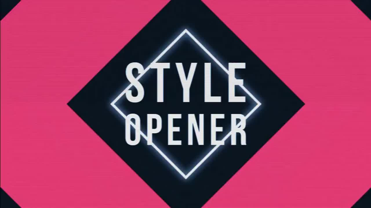 明亮的几何形状切割视频片头素材库精选AE模板