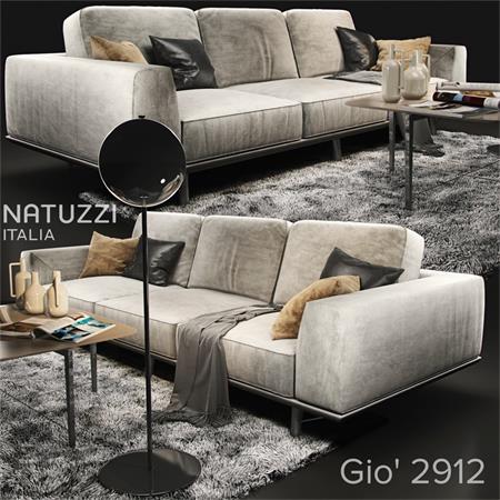 三人沙发素材之家精选3D模型natuzzi Gio 2912