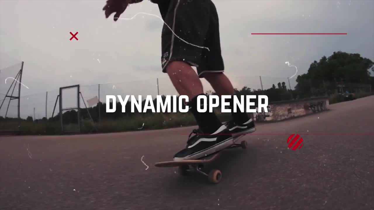 具有失真效果的动感时尚设计图片切割片头素材库推荐PR模板