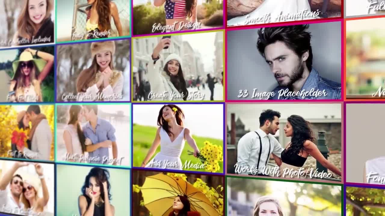 时尚动感图文片头展示视频素材库精选AE模板