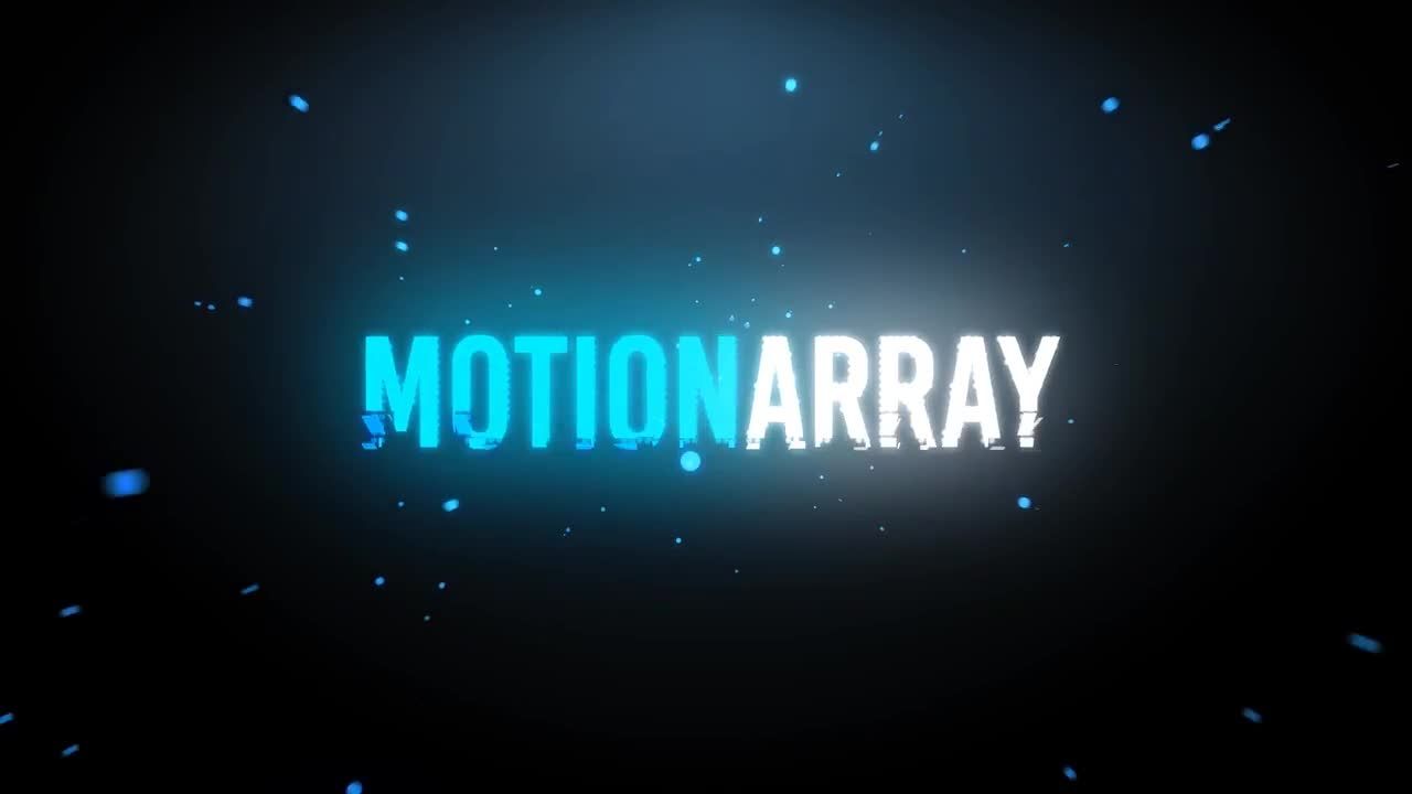 现代时尚创意的动画发光粒子展示徽标素材库精选AE模板