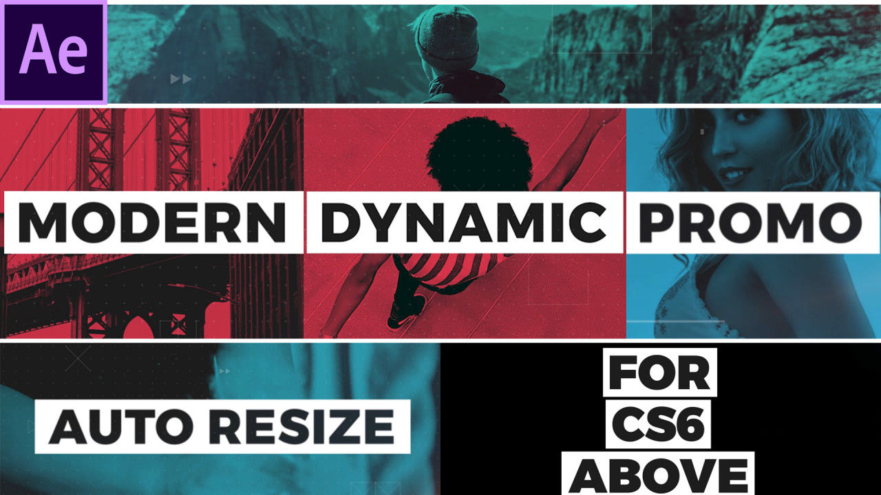 快节奏的现代动态开场动画素材库精选AE模板