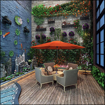 现代景观园林场景素材之家精选3D模型