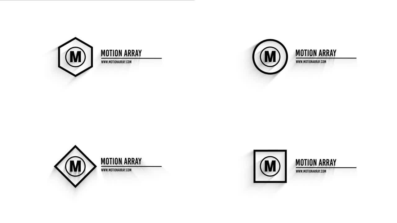 简洁的动态动画徽标显示素材库精选AE模板