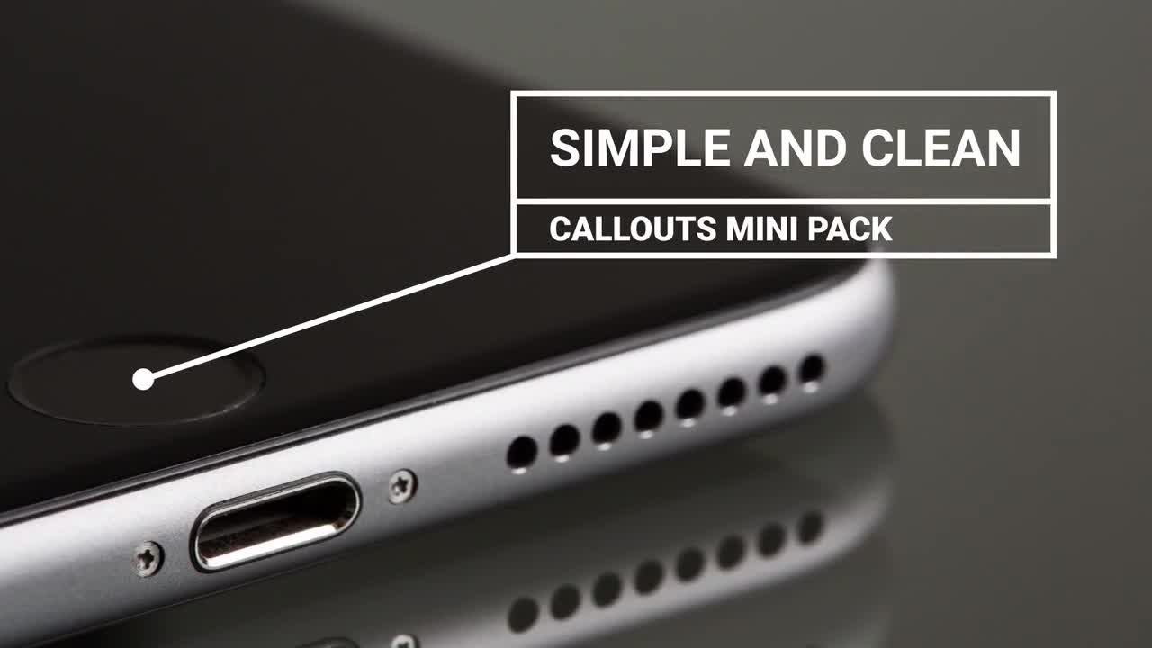 简洁利落的标注迷你包素材库精选AE模板