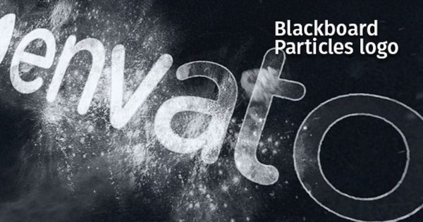 粉笔画黑板画粒子特效Logo标志演示素材库精选AE模板 Blackboard Particles Logo
