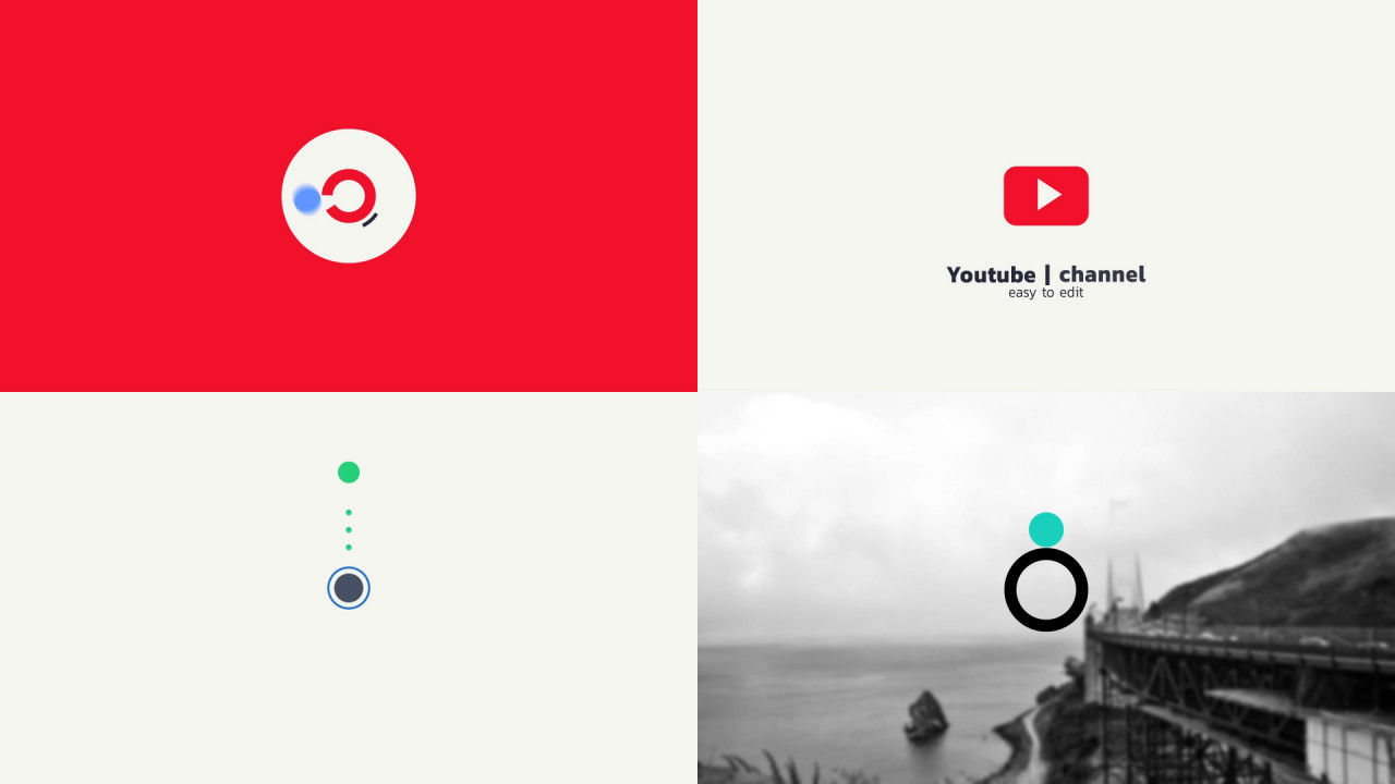 现代形状徽标显示效果素材库精选AE模板