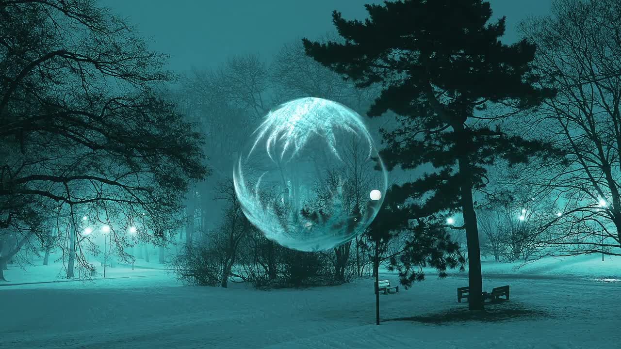 冰霜状球体徽标显示素材库精选AE模板