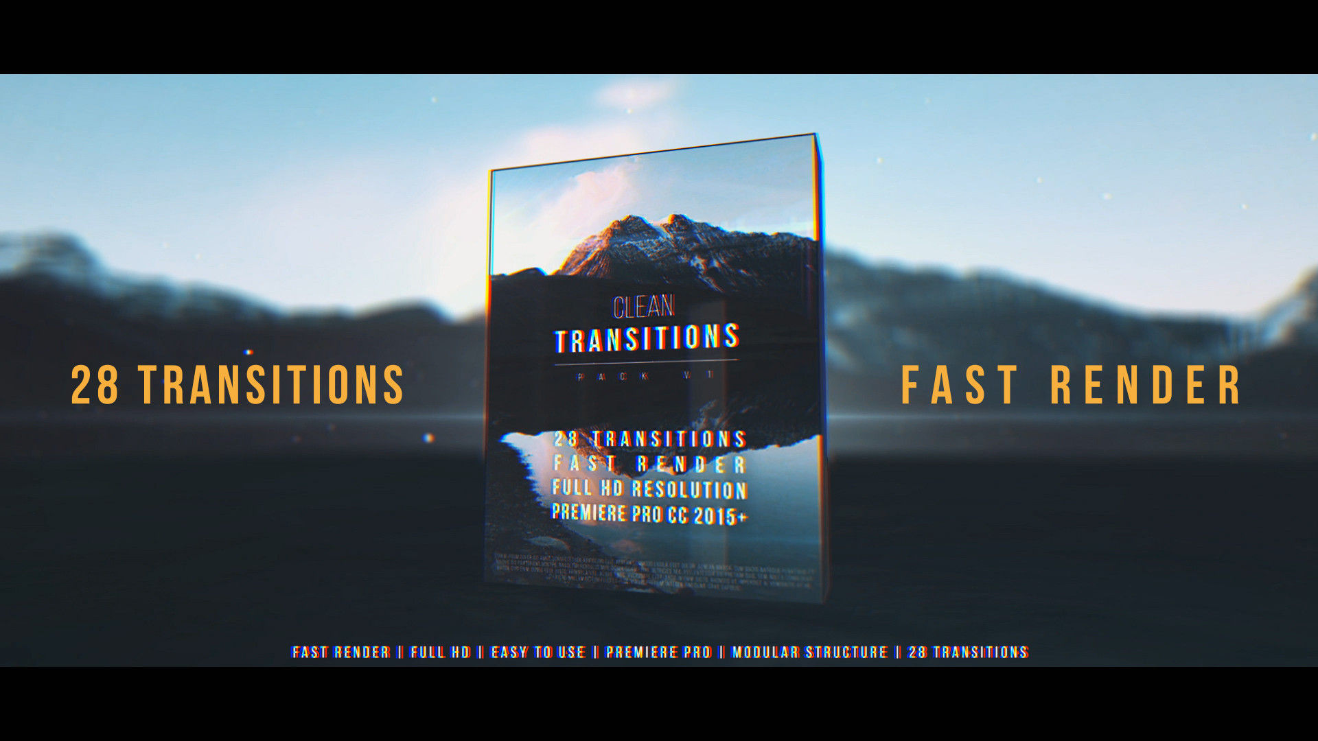 28个现代过渡效果素材库推荐PR模板