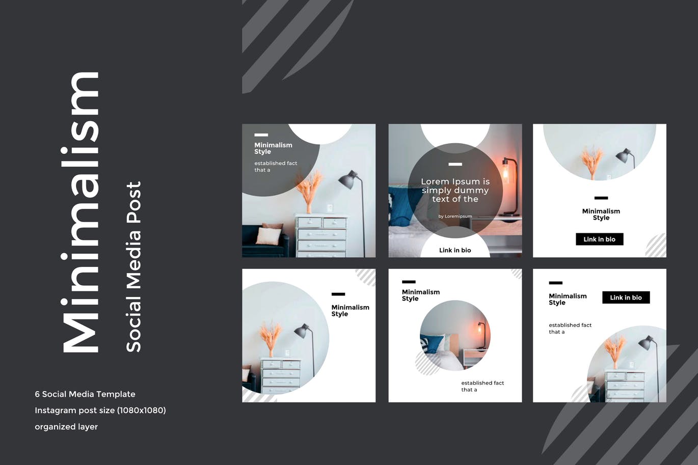 极简主义设计风格社交媒体品牌推广设计素材 Minimalism Social Media Post 1.1插图