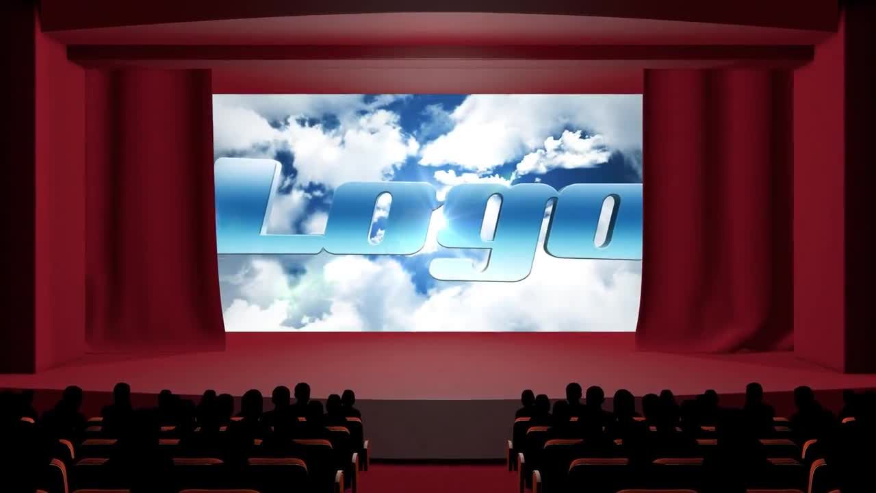 动态窗帘效果logo开场动画素材库精选AE模板