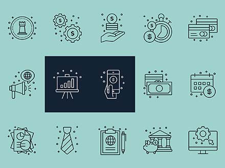 企业业务相关矢量图标素材 Corporate Business Vector Icons