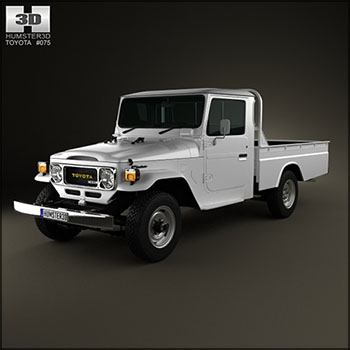 丰田汽车Toyota Land Cruiser J40 Pickup 1979 素材之家精选3D模型