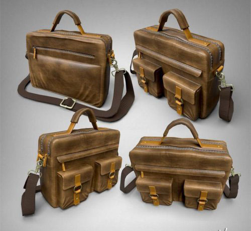 黄色办公公文皮包素材之家精选3D模型