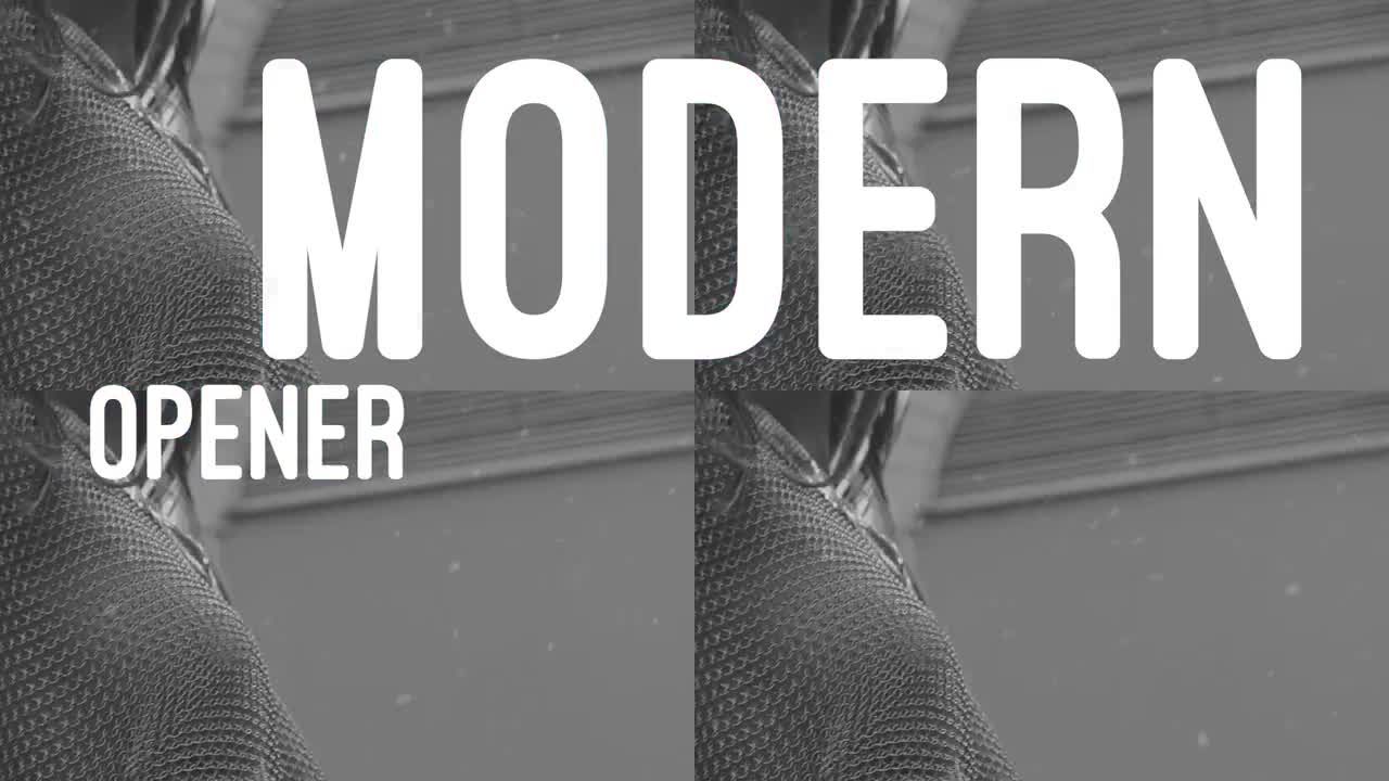 时尚简约炫酷动画开场素材库精选pr模板