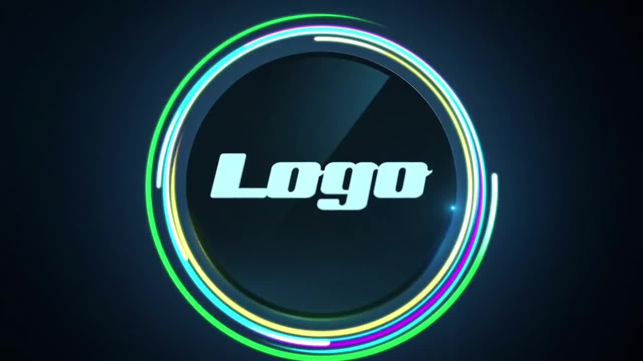 条纹运动徽标显示素材库精选AE模板