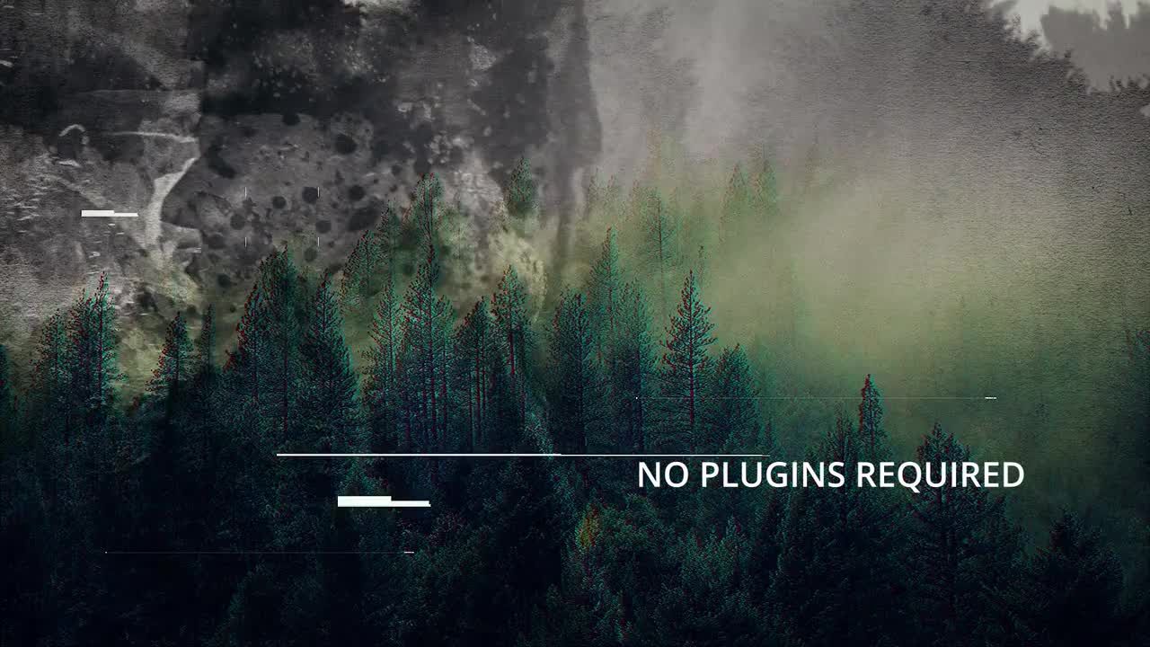 现代水墨照片幻灯片时尚过渡素材库精选AE模板