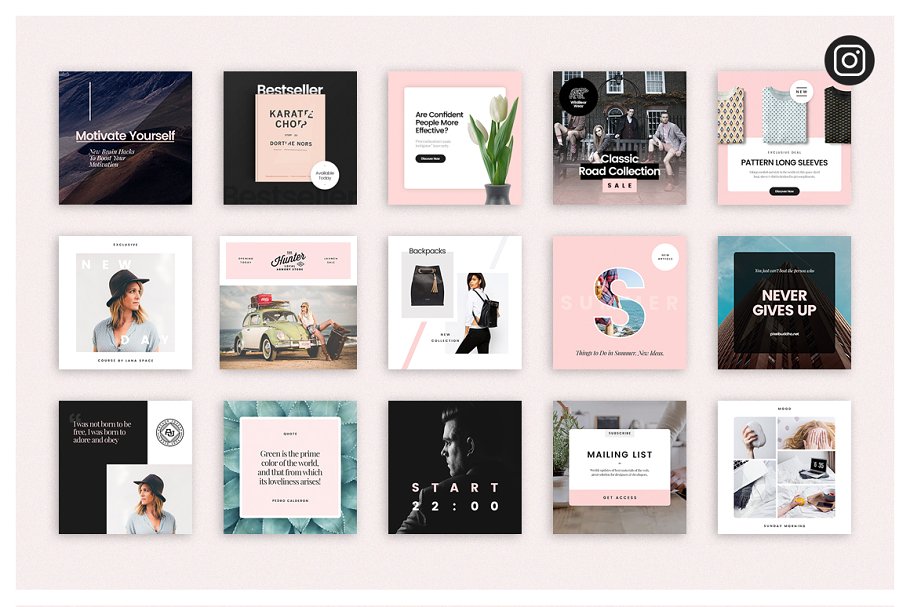 新纪元的风格社交媒体&博客贴图模板素材库精选 Social Media Handler Kit Vol. 4插图(2)