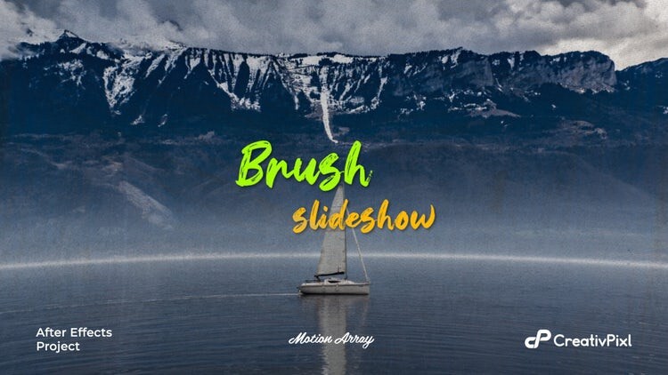 精美明亮的画笔幻灯片素材库精选AE模板