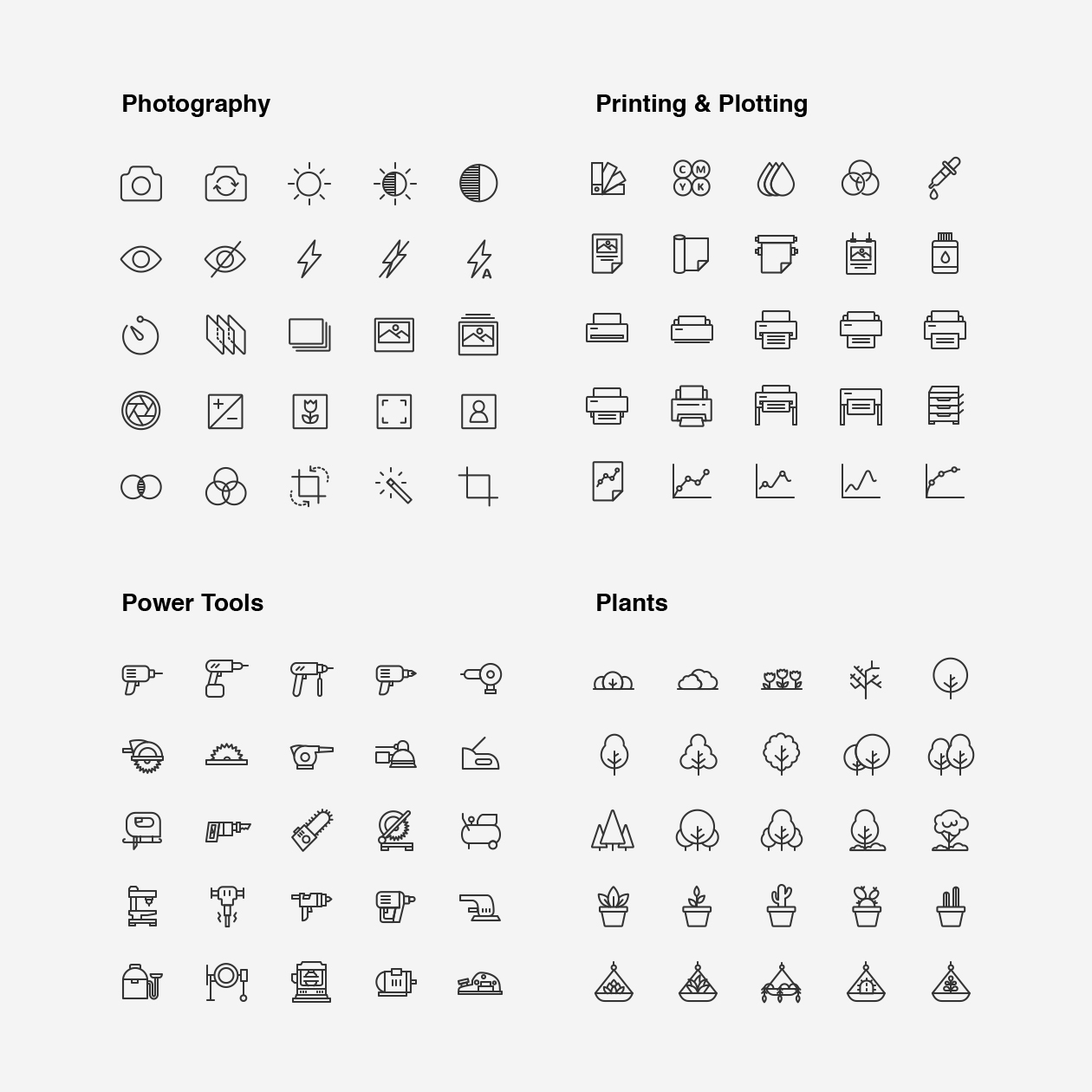2120枚网站&APP设计师必备的矢量线性素材库精选图标集 Ultimate Icons Growing Pack插图(10)
