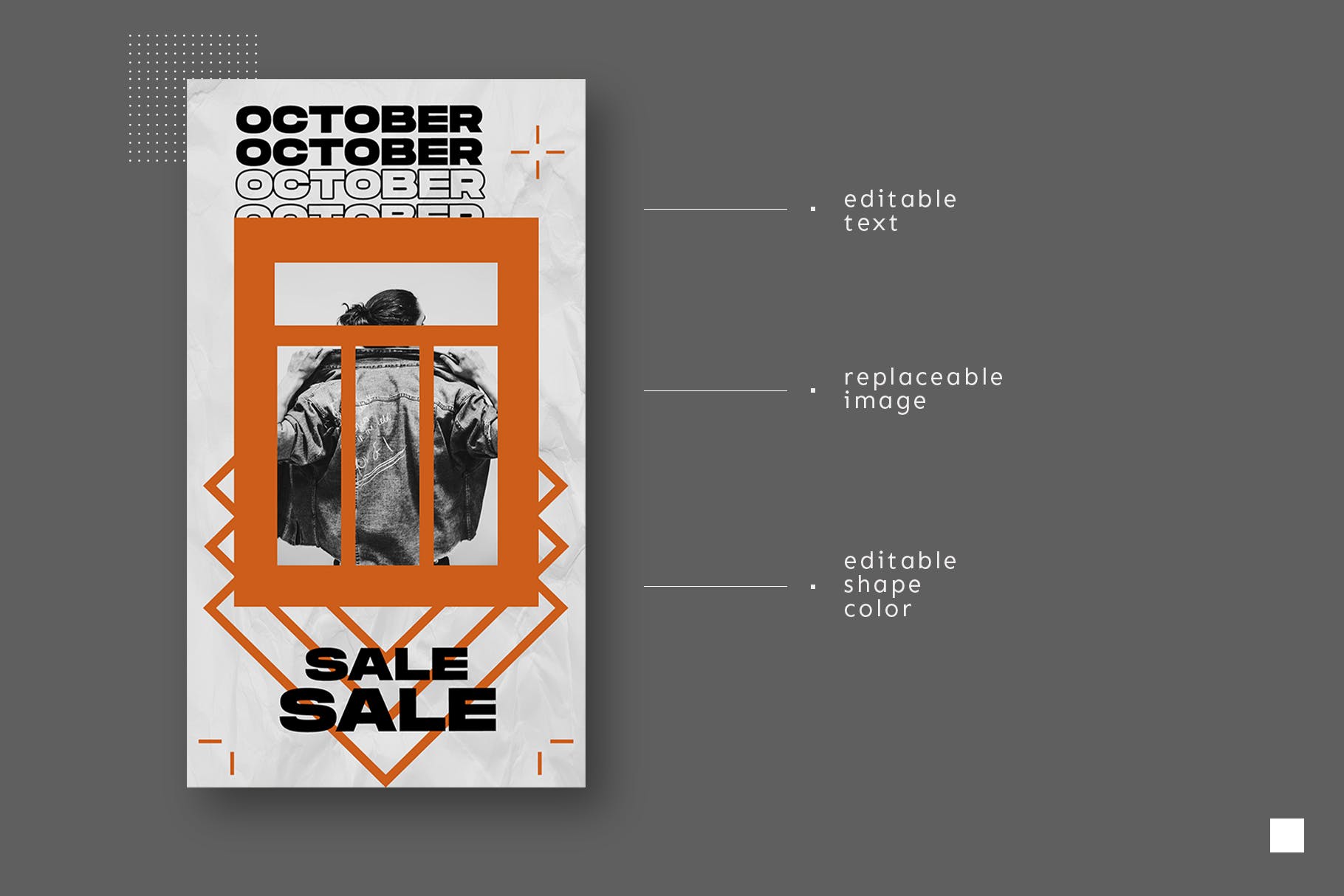 服装品牌换季新品上市Instagram社交推广素材 Instagram Story Template插图(4)