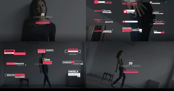 时尚现代视频字幕条/标题素材库精选PR模板 Modern Business Lower Third