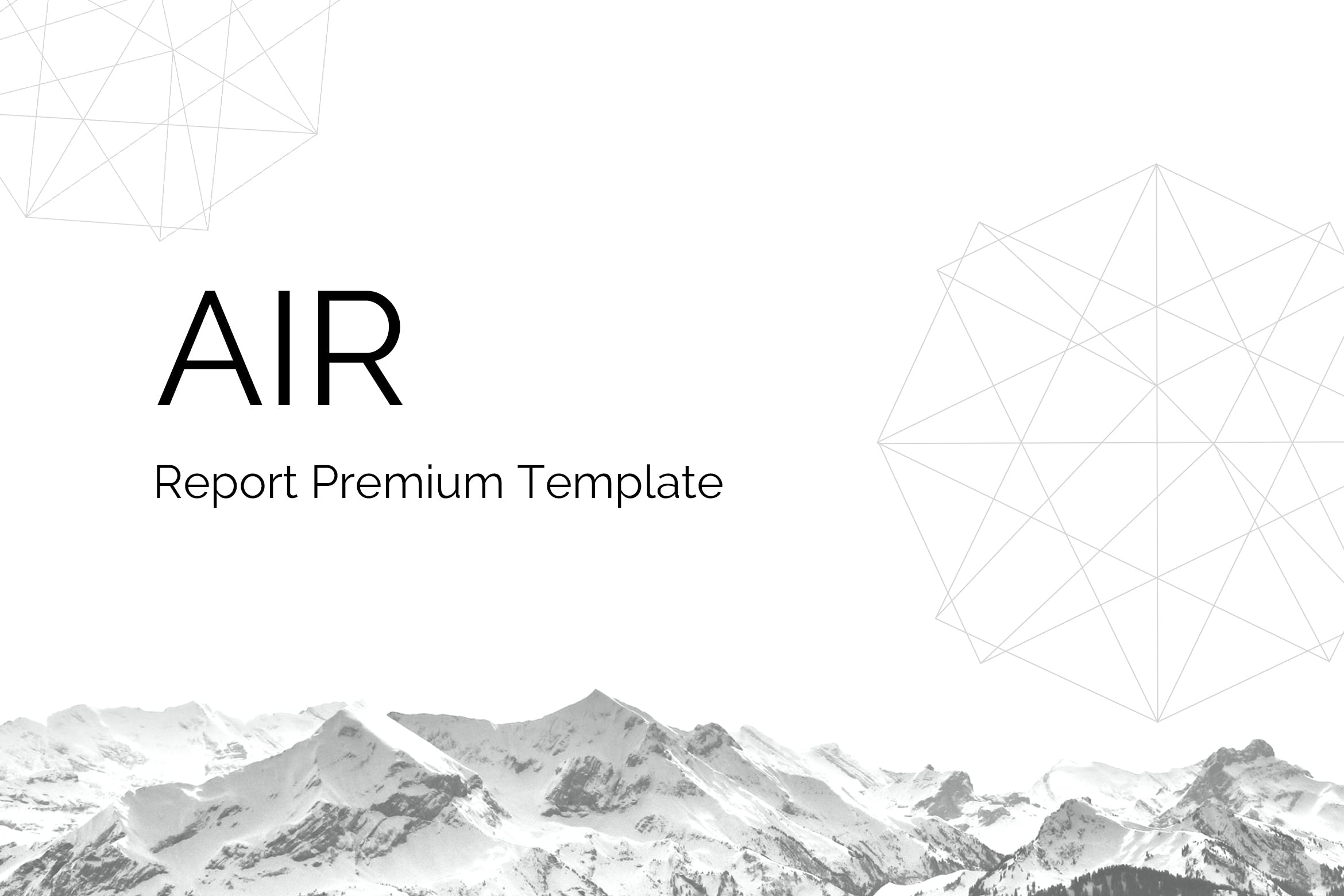 SWOT分析/市场分析/数据统计素材库精选PPT模板 Air – PowerPoint Report Template插图