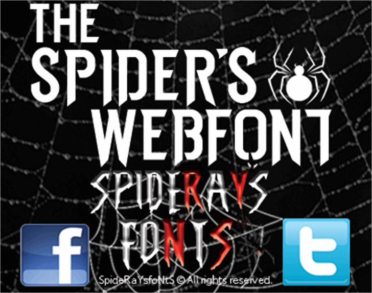 THE SPIDERS WEBFONT插图 THE SPIDERS WEBFONT插图