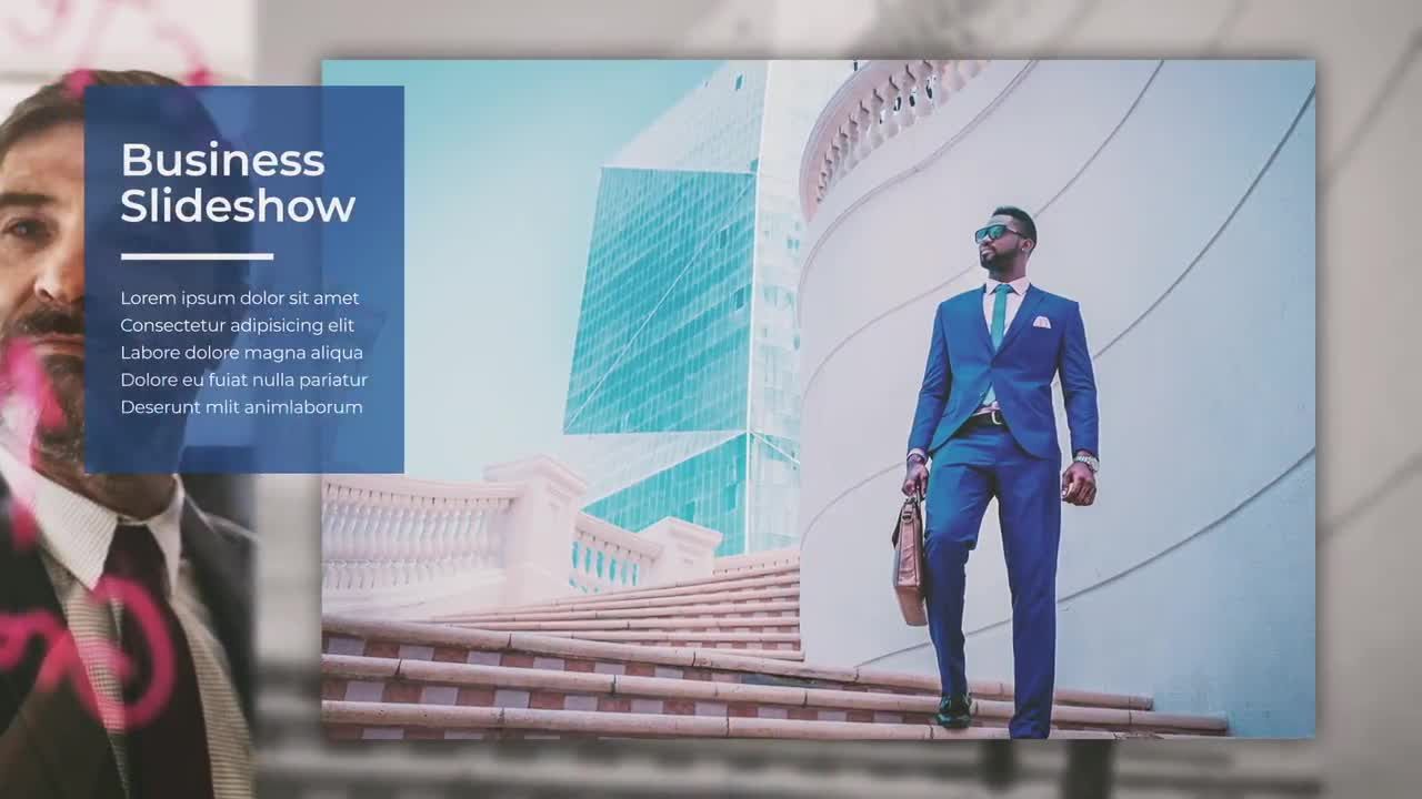 平滑过渡效果的商业幻灯片素材库精选AE模板