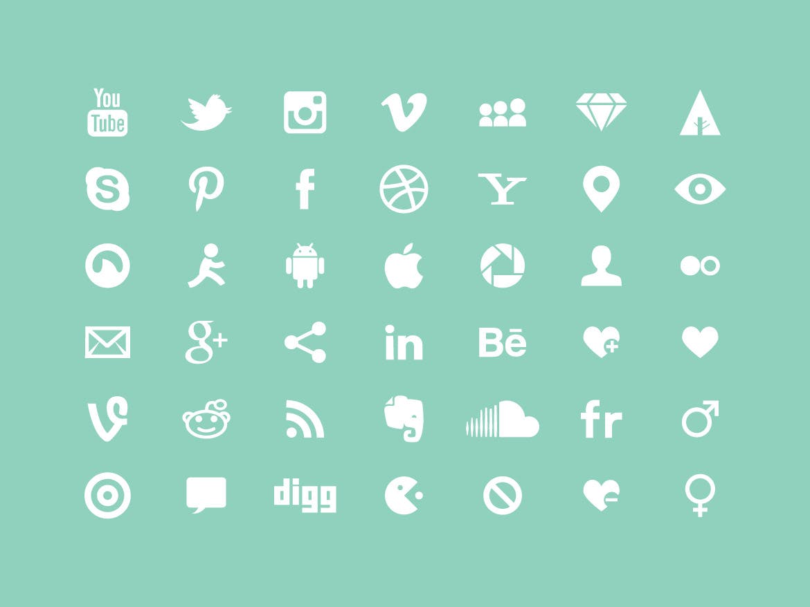APP&Web界面设计白色矢量素材库精选图标素材 White Multipurpose Icons / 3 Different Sheets插图(3)