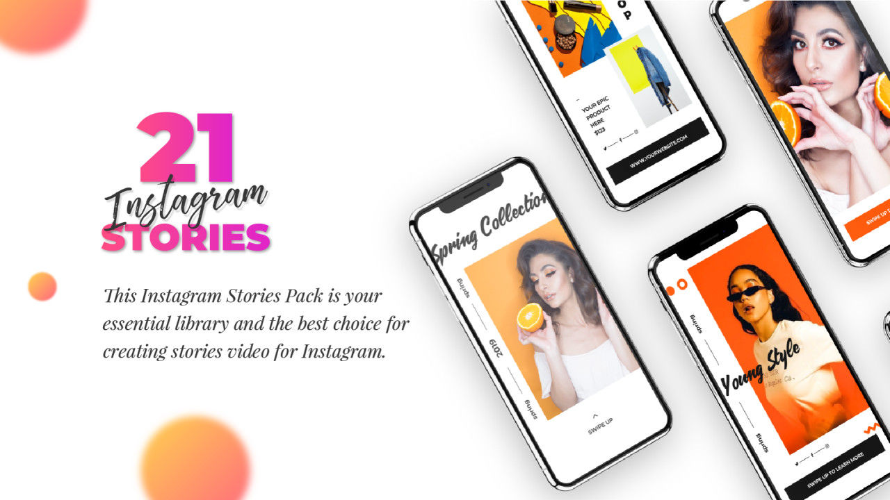 21个Instagram故事动画素材库精选AE模板
