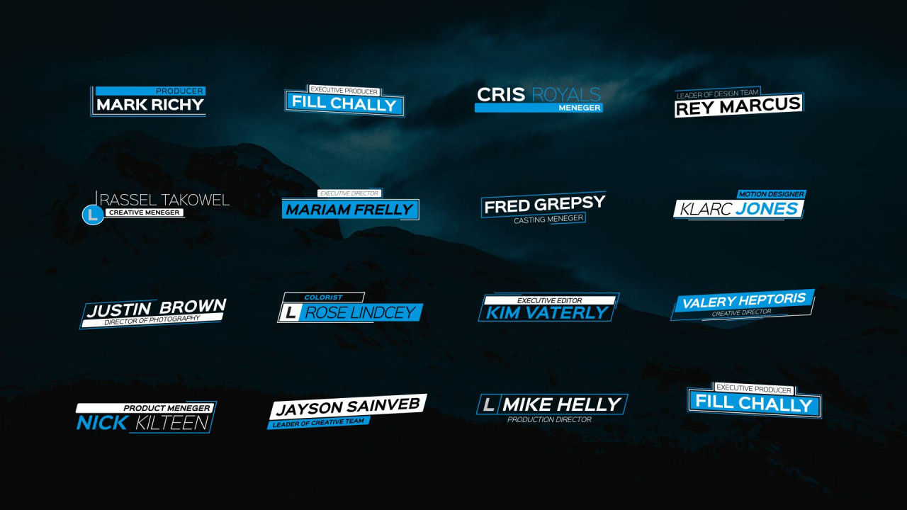 15个三分之二全屏标题素材库精选AE模板