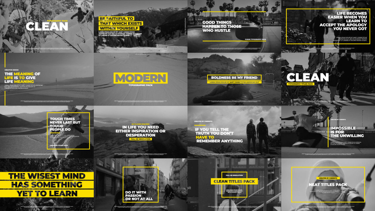 创意清晰的全屏标题动画素材库精选AE模板