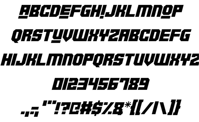 Robotronica font插图2